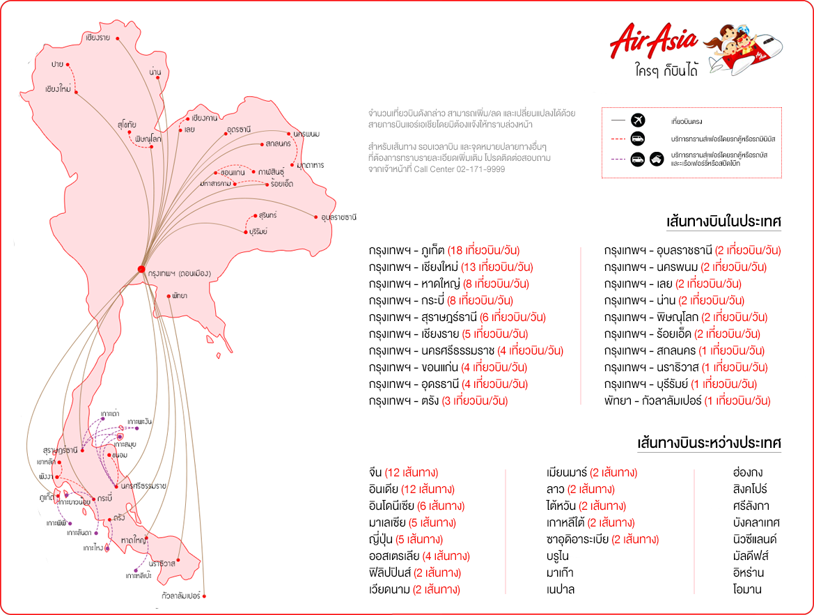 Airasia карта полетов