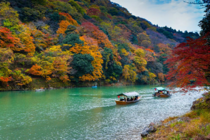 ทริปท่องเที่ยว Arashiyama แม่น้ำ Hozugawa สวนลิง Bamboo Grove